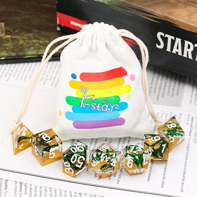Żywiczne unikalne kości RPG Wielościenne rękodzieło do gier stołowych