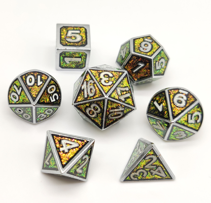 Ręcznie robione kości RPG Neat Sharp Edges Pozłacana powierzchnia