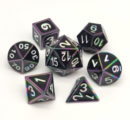 Ręcznie polerowane czarne kości RPG Trwałe do Shadowrun i Pathfinder