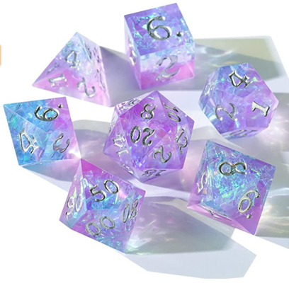 Kości RPG Antiwear Resin Unicorn Ostre krawędzie Wytrzymałe Uniwersalne