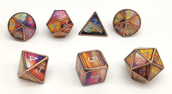 Antiwear Nontoxic Metal Dice RPG Znakomita rzeźba do kolekcji