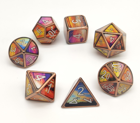 Antiwear Nontoxic Metal Dice RPG Znakomita rzeźba do kolekcji