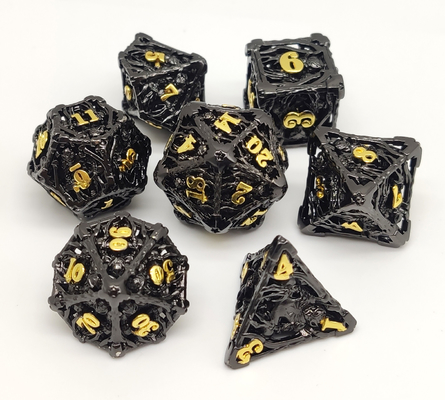 Praktyczne metalowe kości RPG, ręcznie polerowane do gier DND i MTG