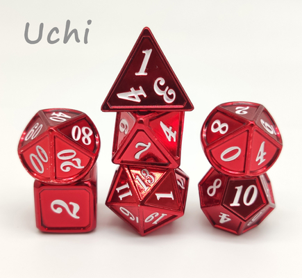 Neat Sharp Edges Metal RPG Dice 7-częściowy zestaw Wielościan ręcznie wylewany