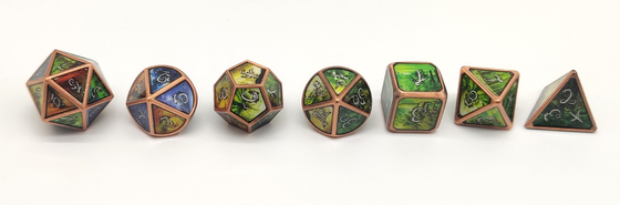Luksusowe tematyczne mini kości RPG o schludnych, ostrych krawędziach do Shadowrun