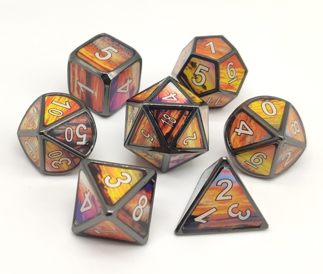 Rzemieślnicze wielościany Mini RPG Dice Materiał ze stopu cynku do kolekcji