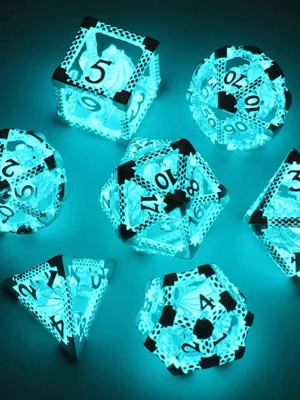 Kości RPG Fun RPG DND Przezroczyste diody LED Luminous Dice Dungeons and Dragons