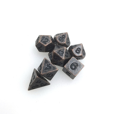 Mini metalowe kości wielościenne Dungeons and Dragons wysokiej jakości do gry planszowej lub karcianej