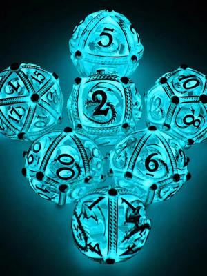 Polihedron Dungeons and Dragons in the Dark Żywiczne kości DND Niestandardowe ostre