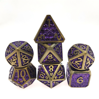 Mini RPG Dice 7-częściowy mały zestaw wielościenny magiczne zestawy kości do zbierania żetonów