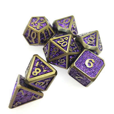 Mini RPG Dice 7-częściowy mały zestaw wielościenny magiczne zestawy kości do zbierania żetonów
