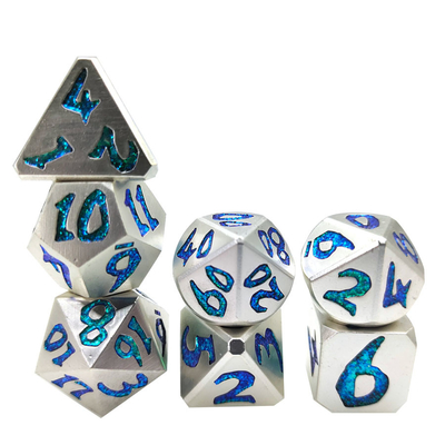 Przyjazne Kości RPG Uniwersalne Rzeźbiarskie Metalowe Wielościenne Kości RPG K6 D8 D10