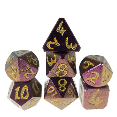Kości RPG do gier karcianych ZincFor Dungeons And Dragons Metalowe wielościenne czarne