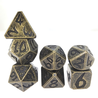 Kości Mini RPG Zestaw kości DND RPG Trwałe do lochów i smoków Wielościenne Aurichalceous