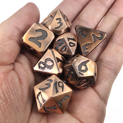Mini RPG Dice 7-częściowy zestaw kości Wielofunkcyjny wielościenny Ręcznie robiony nietoksyczny