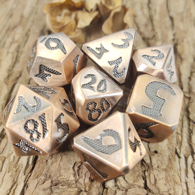 Mini RPG Dice 7-częściowy zestaw kości Wielofunkcyjny wielościenny Ręcznie robiony nietoksyczny