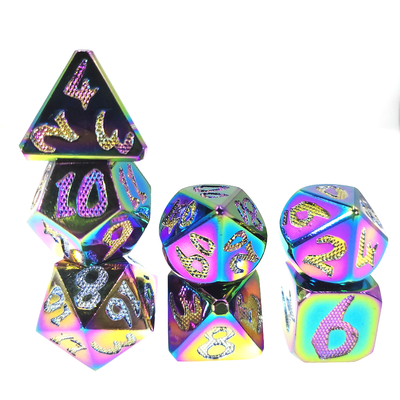 Poker Chip Solidny blat RPG Odporny na zużycie wielościenny zestaw kości Olśniewający do gry RPG
