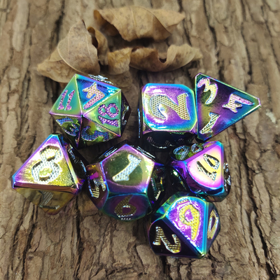 Kości Chipowe Złote Kości Wielościenne Dungeons And Dragons Niestandardowe