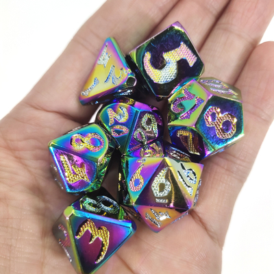 Kości Chipowe Złote Kości Wielościenne Dungeons And Dragons Niestandardowe
