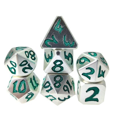 Kości RPG Sharp Edge Metal For Dungeon And Dragon Hand Pouring Polyhedral