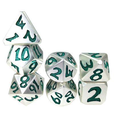 Kości RPG Sharp Edge Metal For Dungeon And Dragon Hand Pouring Polyhedral