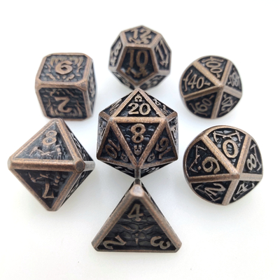 Uniwersalne mini kości RPG GST Pozłacane kości wielościenne Unique Tactile Gaming Experience czarne