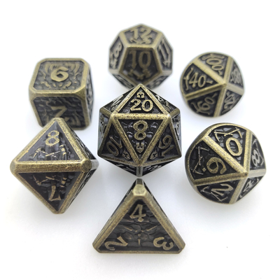 Pokemon Wear Resistant Metal RPG Dice Sharp Praktyczne gry stołowe Wielościenne czarne kości