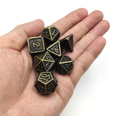 Kości do gier stołowych Wielościenne Odporne na zużycie Metal Mini Dice Metal Antiwear For Yellow