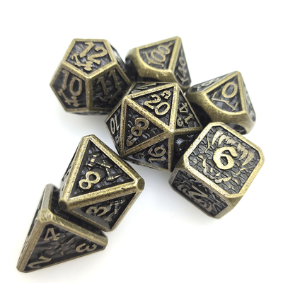 Kości do gier stołowych Wielościenne Odporne na zużycie Metal Mini Dice Metal Antiwear For Yellow