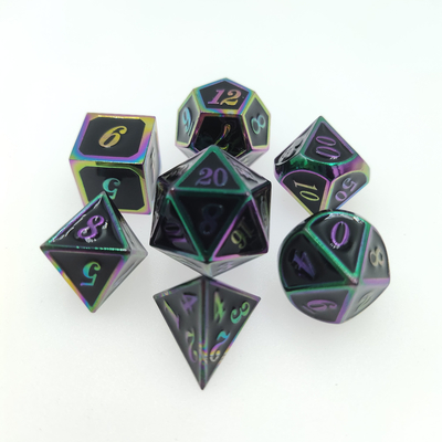 Wytrzymały, przenośny, odporny na zużycie zestaw kości do gry Dungeons And Dragons, pozłacany wielościenny