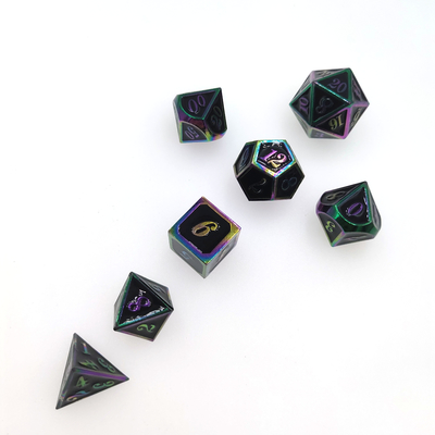 Kości Zestaw Złote Do Dungeons And Dragons Wielościenne Olśniewające Praktyczne Poszycie Ostre