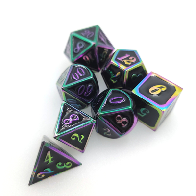 Kości Zestaw Złote Do Dungeons And Dragons Wielościenne Olśniewające Praktyczne Poszycie Ostre