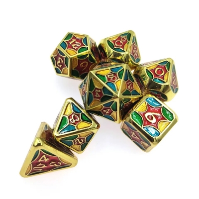 TRPG Running Group Metal Dice Dragon And Dungeon Kolorowa sieć pająków