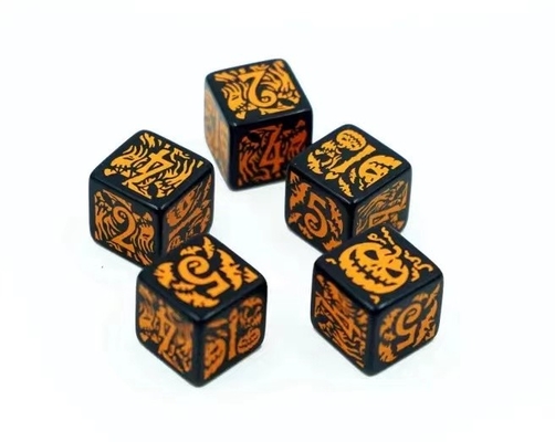 Modne gry RPG zestaw kości 20mm Czarne tło wzór kolorystyczny