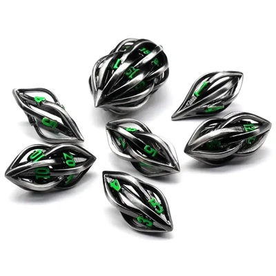 Drukowanie 3D Cthulhu Hollow Metal Dice 7Piece Set Dragon And Dungeon DND RPG