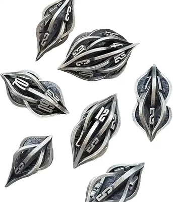 Drukowanie 3D Cthulhu Hollow Metal Dice 7Piece Set Dragon And Dungeon DND RPG