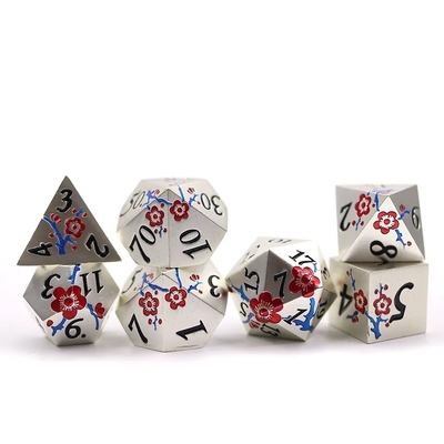 Zynkowy stop wielokątny śliwka kwiat metalowy kostki Suite Dragon And Dungeon DND