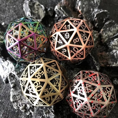 60D Macrobine Zinc Alloy Metal Dice Set Desktop Game Unikalny DND