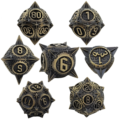 Retro Kopro Meteor Hammer Metal Dice Dragon And Dungeon DND RPG D20