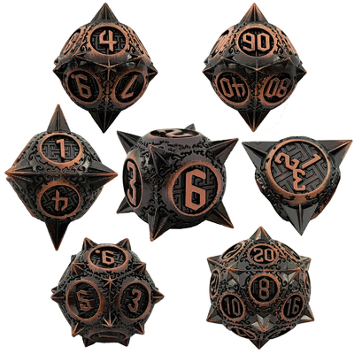 Retro Kopro Meteor Hammer Metal Dice Dragon And Dungeon DND RPG D20
