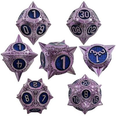 Wytrzymały poliedr metalowy zestaw kości Dragon And Dungeon 16mm Sparkle