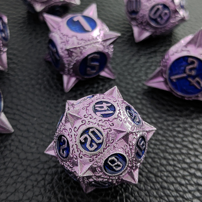 Wytrzymały poliedr metalowy zestaw kości Dragon And Dungeon 16mm Sparkle