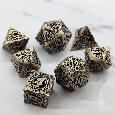Back To Metal Dice Set Kusalukono Multi Facial COC DND RPG Dice