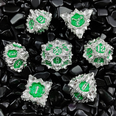 Lotus Metal Dice Set DND Dungeons And Dragons TRPG Polyhedral COC D6 Gra planszowa