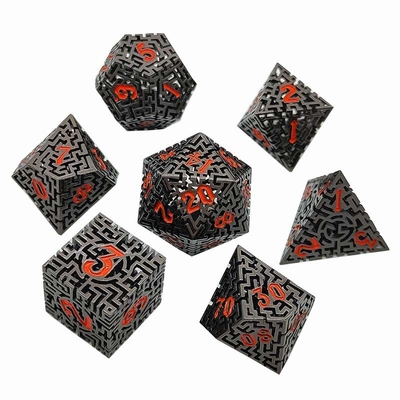 Pusty labirynt metalowych kości Set DND Krusu's Call RPG wieloaspektowy