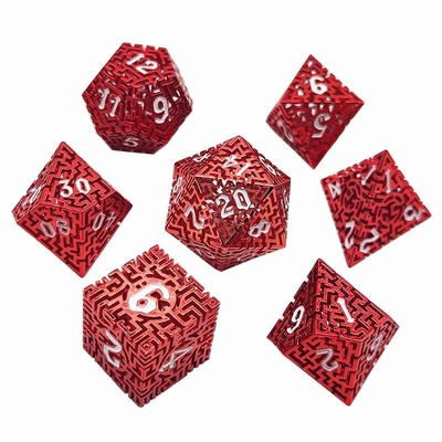 Pusty labirynt metalowych kości Set DND Krusu's Call RPG wieloaspektowy