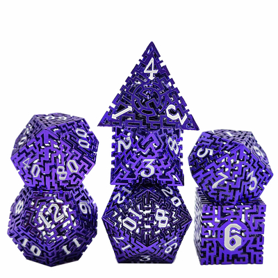 Pusty labirynt metalowych kości Set DND Krusu's Call RPG wieloaspektowy