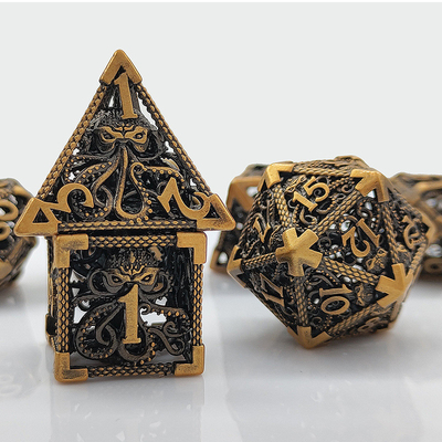 Octopus Hollow Metal Multi Face Dice Set Budemen Dungeon And Dragon DND