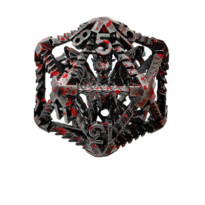 20 Stron Metalowe Pustkie Kości D20 Duża skala DND RPG wielościenna Dungeons And Dragons