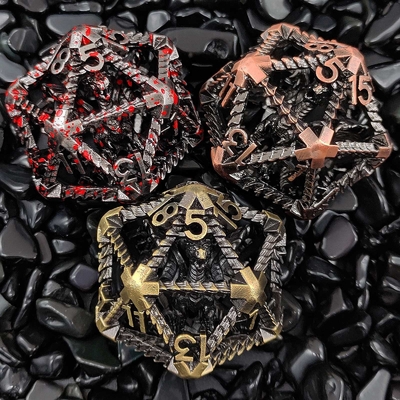 20 Stron Metalowe Pustkie Kości D20 Duża skala DND RPG wielościenna Dungeons And Dragons